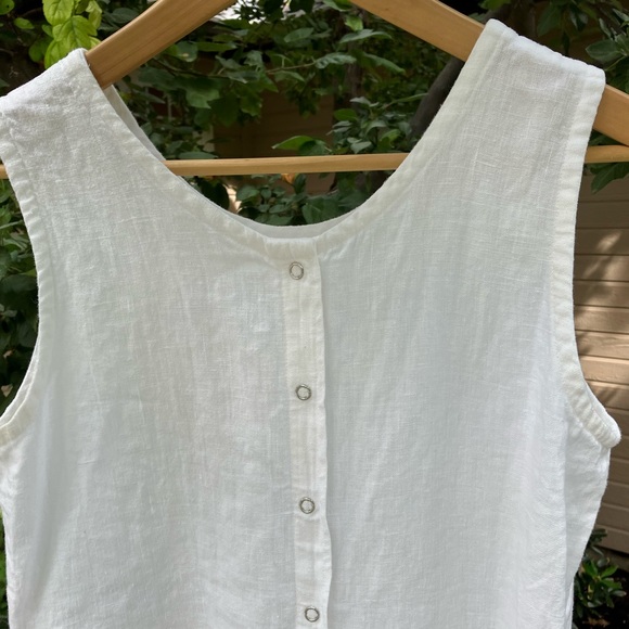 Conscious Clothing Backyard Jumpsuit Size M Cream Linen - Picture 3 of 9